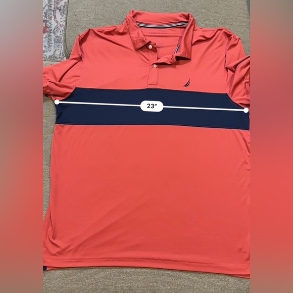Nautica Color Block Classic Fit Shirt Sporty Design - Picture 9 of 11
